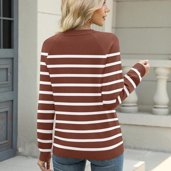 Brand New Womens Sweater XL Brown White - Picture 2 of 4